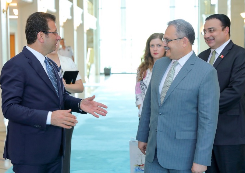 Ambassador Syrus Sajjad Qazi called on the newly elected mayor of the Greater Municipality of Istanbul Mr. Ekrem İmamoğlu