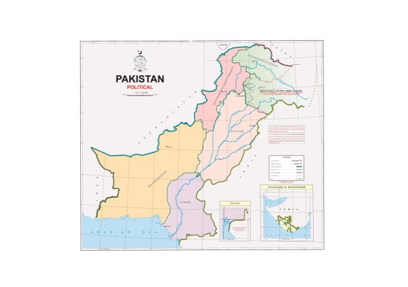 Political Map of Pakistan as released on 4th August 2020