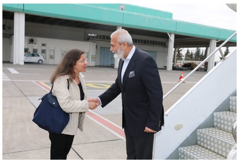 Special Assistant to the Prime Minister of Pakistan lands in Adana with solidarity message for Turkish brothers.
