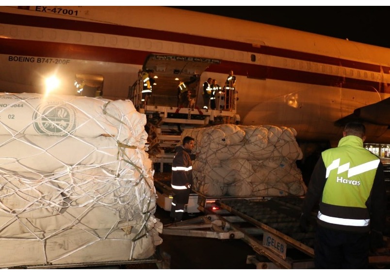 TWO MORE AIRCRAFTS CARRYING TENTS ARRIVE AT ADANA FROM PAKISTAN